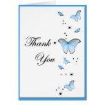 Blue and Black Butterfly Wedding Set Card