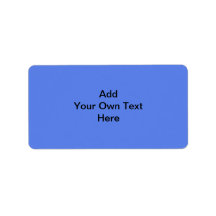 Blue and black design with custom text. labels