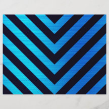 Blue and Black Downward Hazard Stripes Flyer