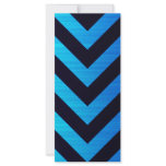 Blue and Black Downward Hazard Stripes Personalized Rack Card