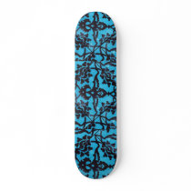 Blue And Black Mosaic Skateboard Deck