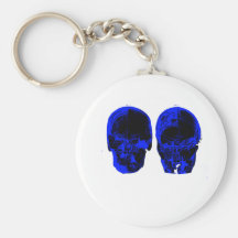 Blue and Black Skulls Key Chains