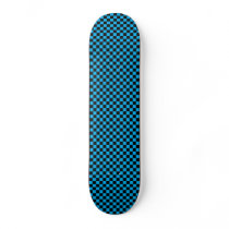 Blue and Black Squares Skate Board Deck