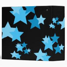 Blue And Black Stars 2" Binder