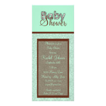 Blue and Brown - Baby Shower Invitation