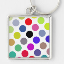 Blue And Brown Colourful Dots Key Chains