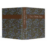 Blue and Brown Damask Binder