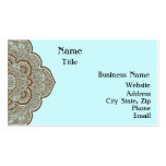 Blue and Brown Henna Business Card