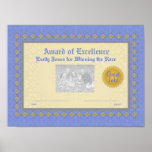 Blue and Gold Award of Excellence Print