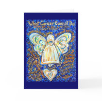 Blue and Gold Cancer Angel Card