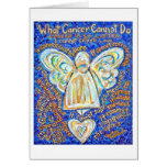 Blue and Gold Cancer Angel Card