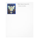 Blue and Gold Cancer Angel Letterhead letterhead