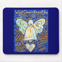 Blue and Gold Cancer Angel Mousepad