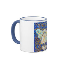 Blue and Gold Cancer Angel Mug