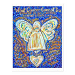 Blue and Gold Cancer Angel Postcard