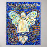 Blue and Gold Cancer Angel Print