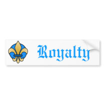 Blue and Gold Fleur De Lis