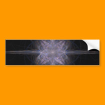 Blue and Gold Mottled Fractal Art Star bumper stickers