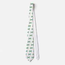 blue and green argyle heart coloured crossbones de custom tie