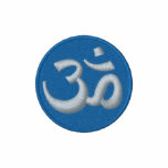 Blue and Green Aum Om Embroidered