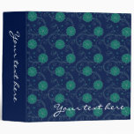 Blue and Green Flowers Binder