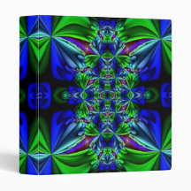 Blue and Green Fractal Binder