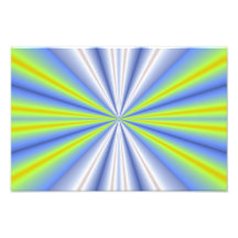 Blue and green fractal rays photograph