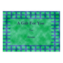 Blue and Green Gift Tag