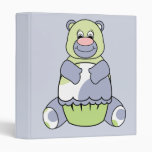 Blue And Green Polkadot Bear Binders