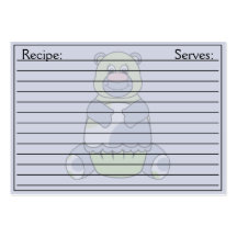 Blue And Green Polkadot Bear Business Card Template