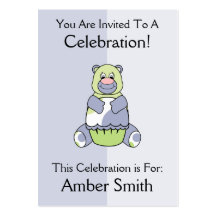 Blue And Green Polkadot Bear Business Card