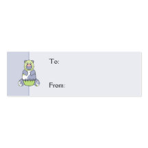 Blue And Green Polkadot Bear Business Cards