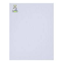 Blue And Green Polkadot Bear Customized Letterhead