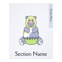 Blue And Green Polkadot Bear Letterhead