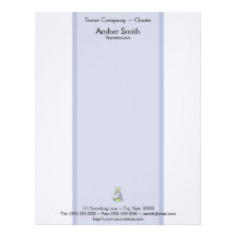 Blue And Green Polkadot Bear Letterhead