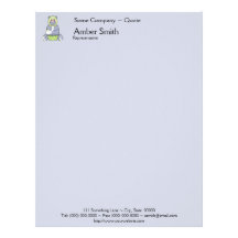 Blue And Green Polkadot Bear Letterhead Design