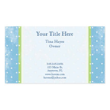 Blue and Green Polkadot Business Card