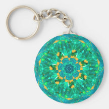 Blue and Green Ribbon Dec 2012 Key Chain