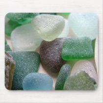 Blue and Green Sea Glass Mousepads