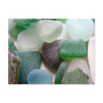 Blue and Green Sea Glass Postcard