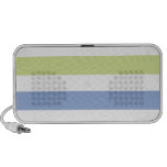 Blue and Green Stripe Doodle Speakers