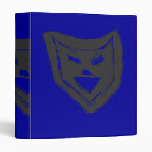 blue and grey face 3 ring binder