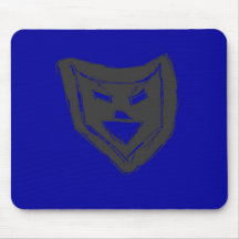 blue and grey face mousepads