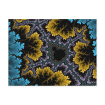 Blue and Orange Coral Postcard