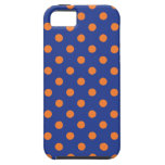 Blue and Orange Polka Dots
