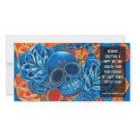 Blue and Orange Skulls Photo Card Template