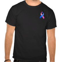 Blue and Pink Awareness Pocket Ribbon T-Shirt