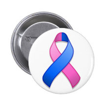 Blue and Pink Awareness Ribbon Button