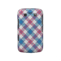 Blue and Pink Fashion Plaid Blackberry Bold Case casemate cases