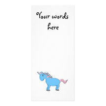 Blue and pink horse custom rack cards